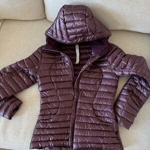Women's Quilted Hooded Jacket - Purple - EUC